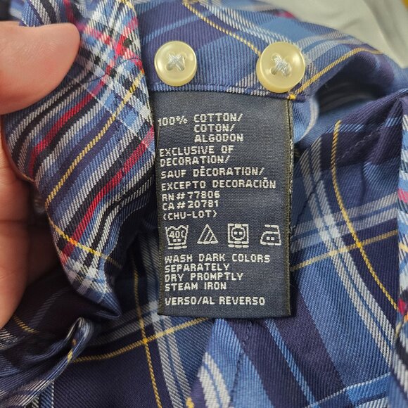 NWT Tommy Hilfiger Shirt XL Plaid Button Down Long Sleeve 100% Cotton - Picture 4 of 5